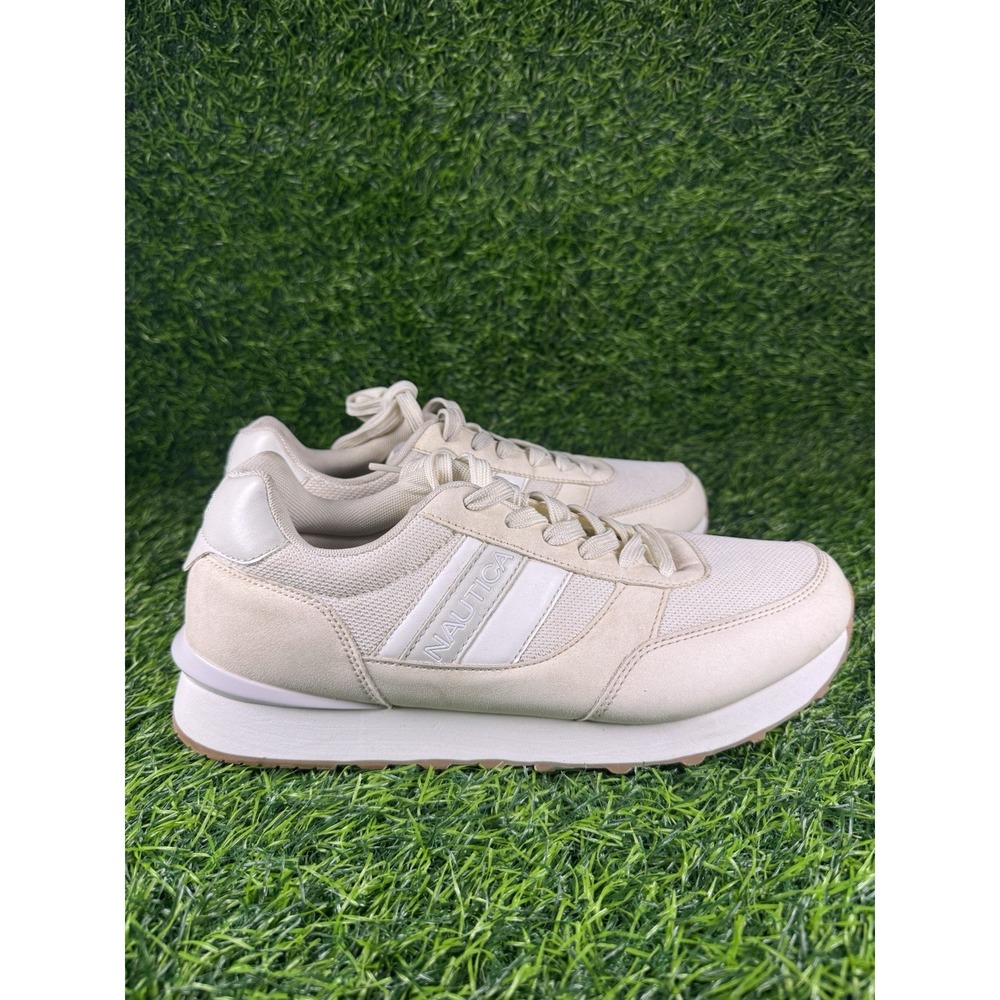 Nautica Outfall 3 Cream CGS321 Men's Athletic Sneakers Size 10